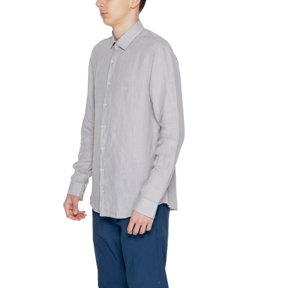 Camisa de lino beige