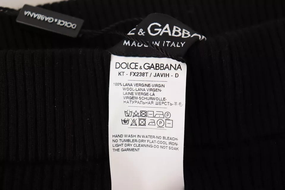 Pantalones negros elásticos de cintura alta