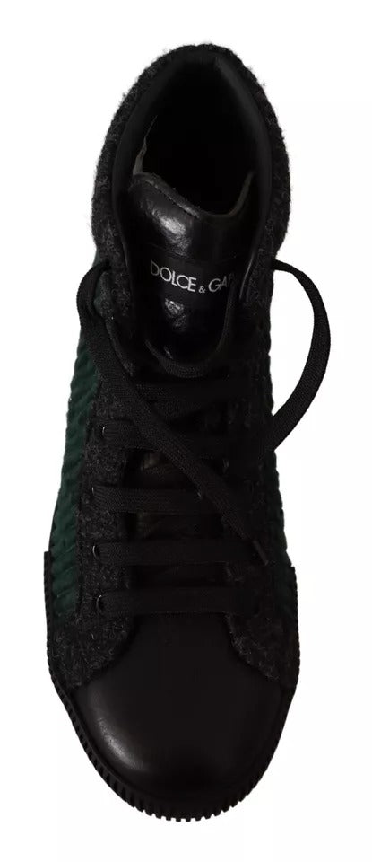 Zapatillas altas de pana verde para hombre, zapatos casuales