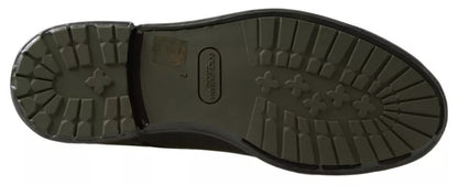 Zapatos de vestir de cuero verde con suela de goma