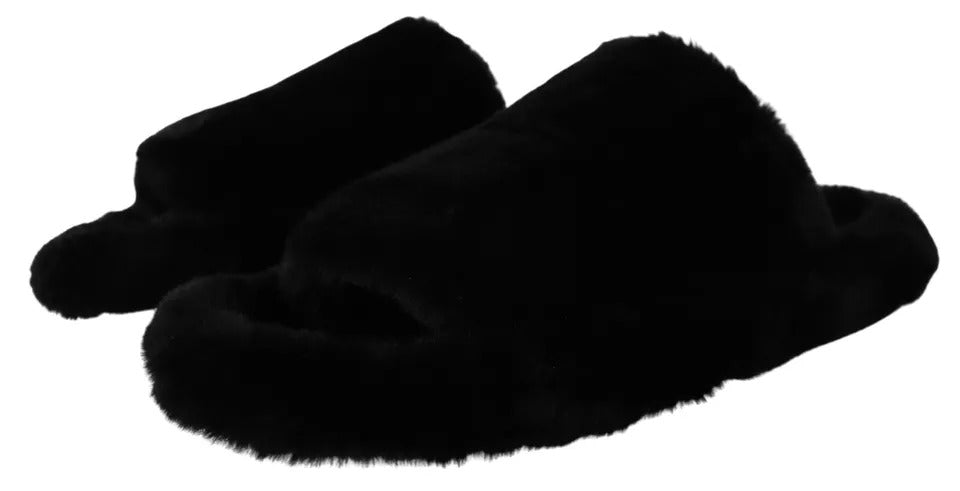 Sandalias planas de piel sintética de poliéster negro para hombre