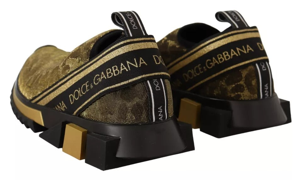 Zapatillas Sorrento con estampado de leopardo y purpurina dorada