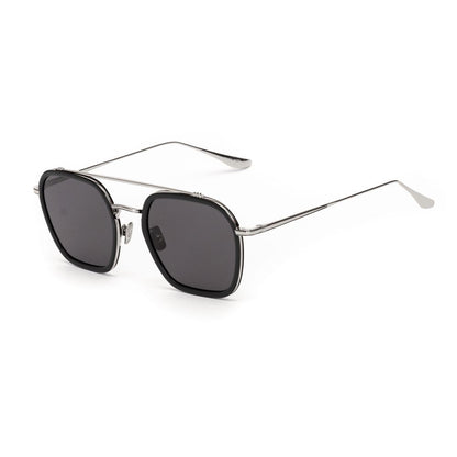 Gafas de sol de acero inoxidable gris