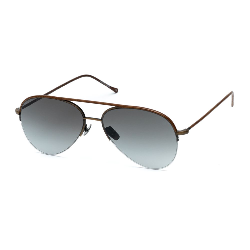 Gafas de sol de acero inoxidable marrón
