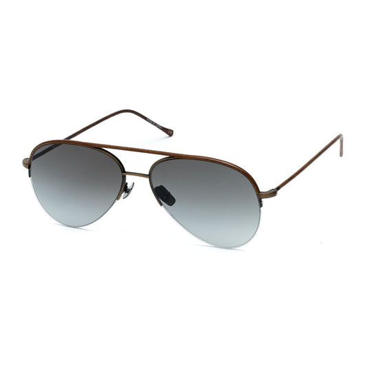 Gafas de sol de acero inoxidable marrón