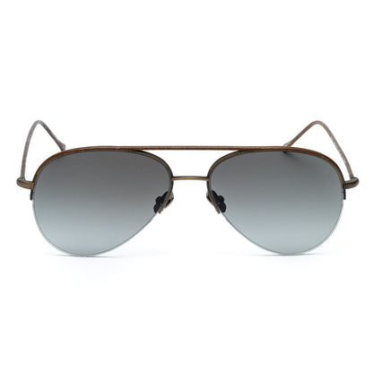 Gafas de sol de acero inoxidable marrón