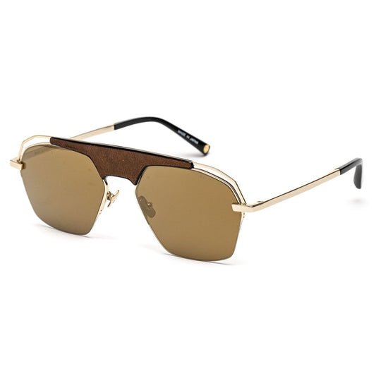 Gafas de sol de titanio dorado