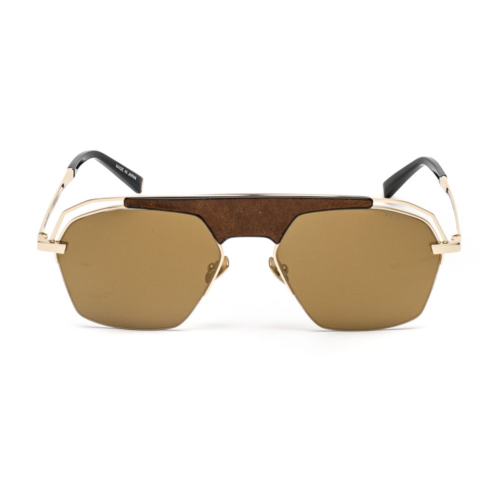 Gafas de sol de titanio dorado