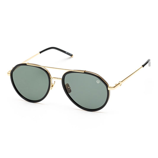 Gafas de sol de acero inoxidable dorado y acero inoxidable