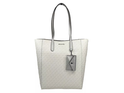 Bolso tote grande Vincent con tarjetero, color plateado