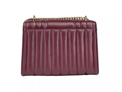 Bolso bandolera Whitney mediano con cadena y solapa en color sangre de buey