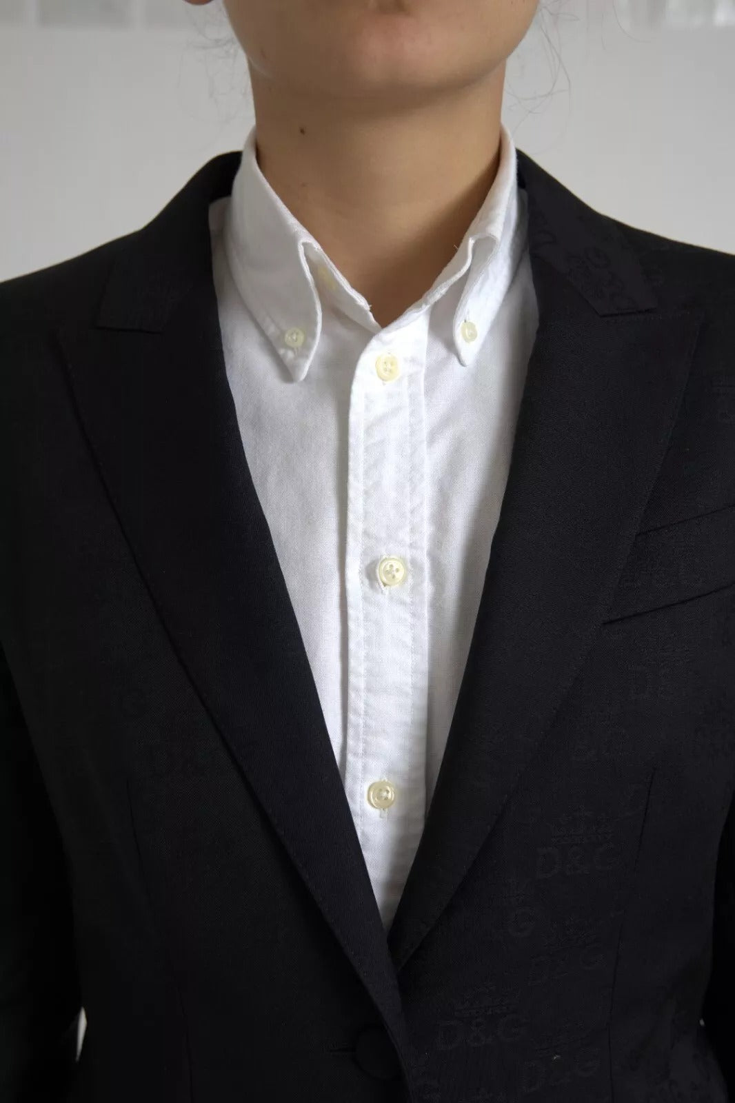 Chaqueta blazer de manga larga negra