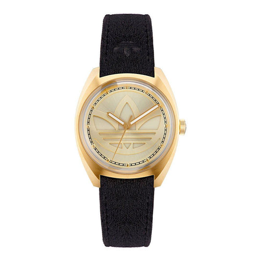 Reloj de cuero negro