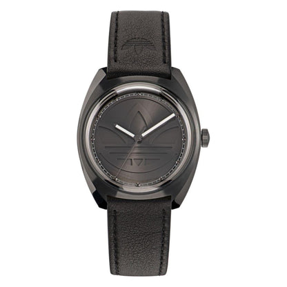 Reloj de cuero negro