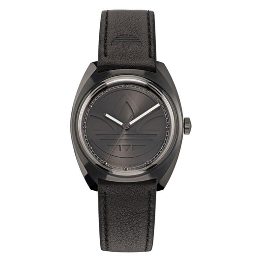Reloj de cuero negro