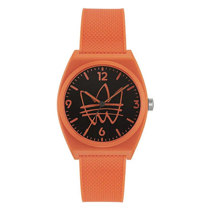 Reloj de silicona naranja