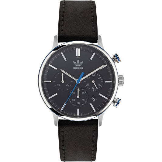Reloj de cuero negro