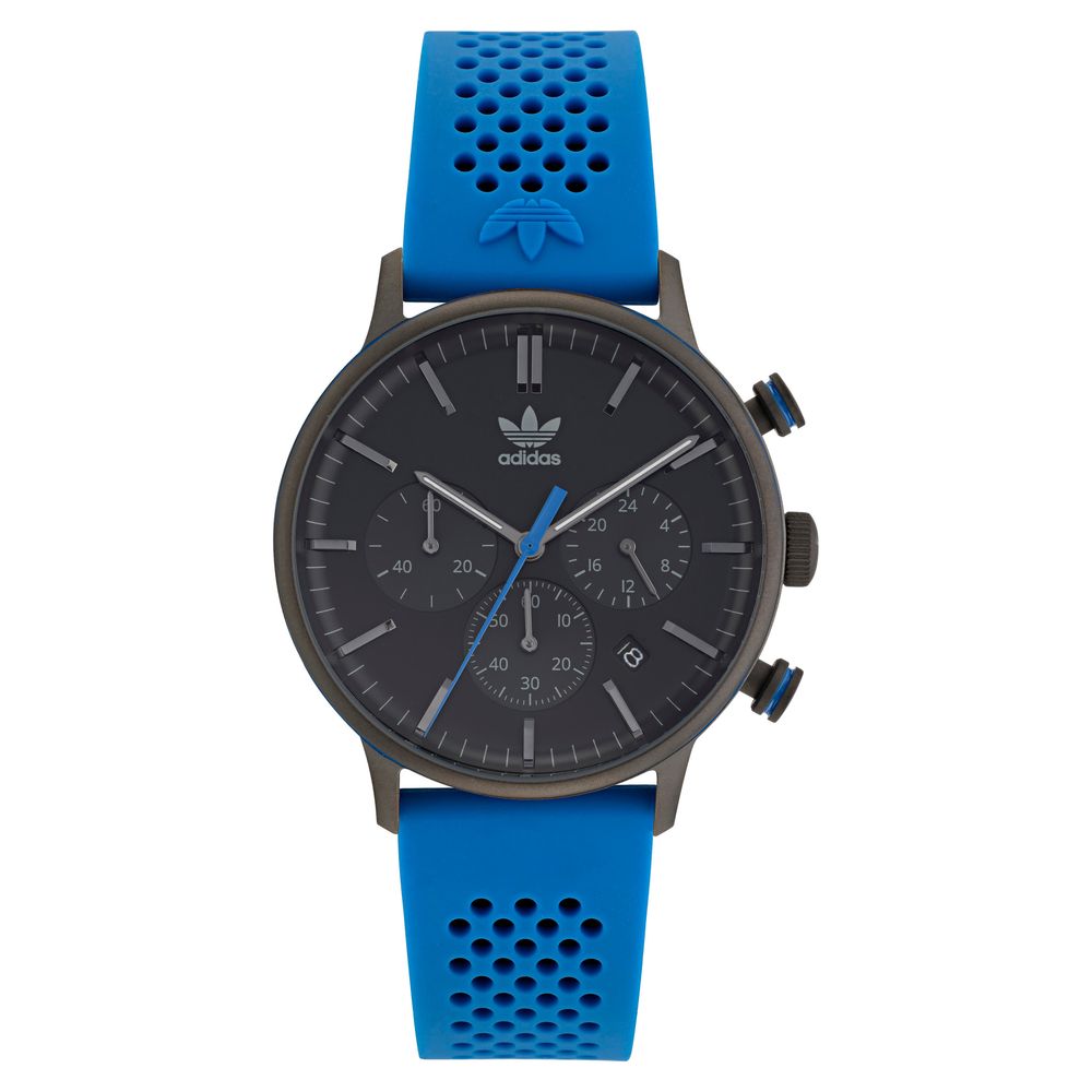 Reloj de goma azul