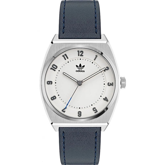 Reloj de cuero azul