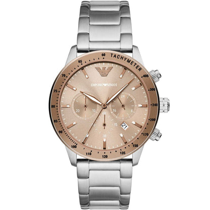 Reloj de acero inoxidable plateado y acero inoxidable.