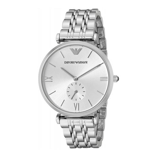 Reloj de acero plateado