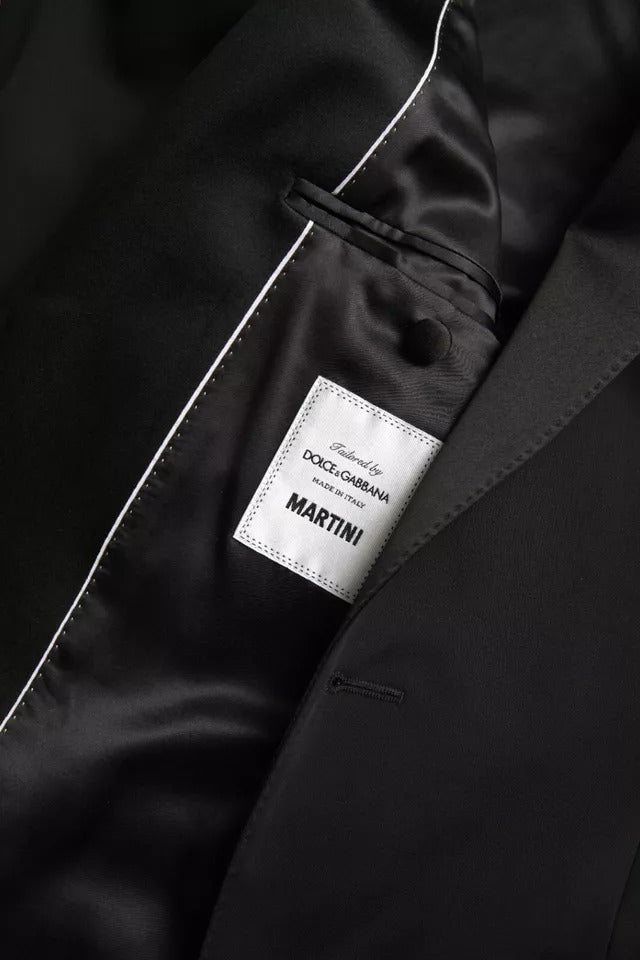 Blazer MARTINI de lana negra con botonadura sencilla