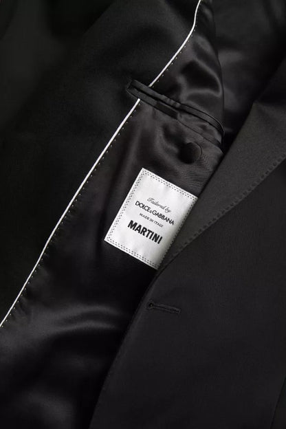 Blazer MARTINI de lana negra con botonadura sencilla