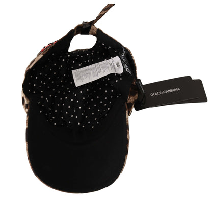Elegante gorra de béisbol de leopardo con lentejuelas