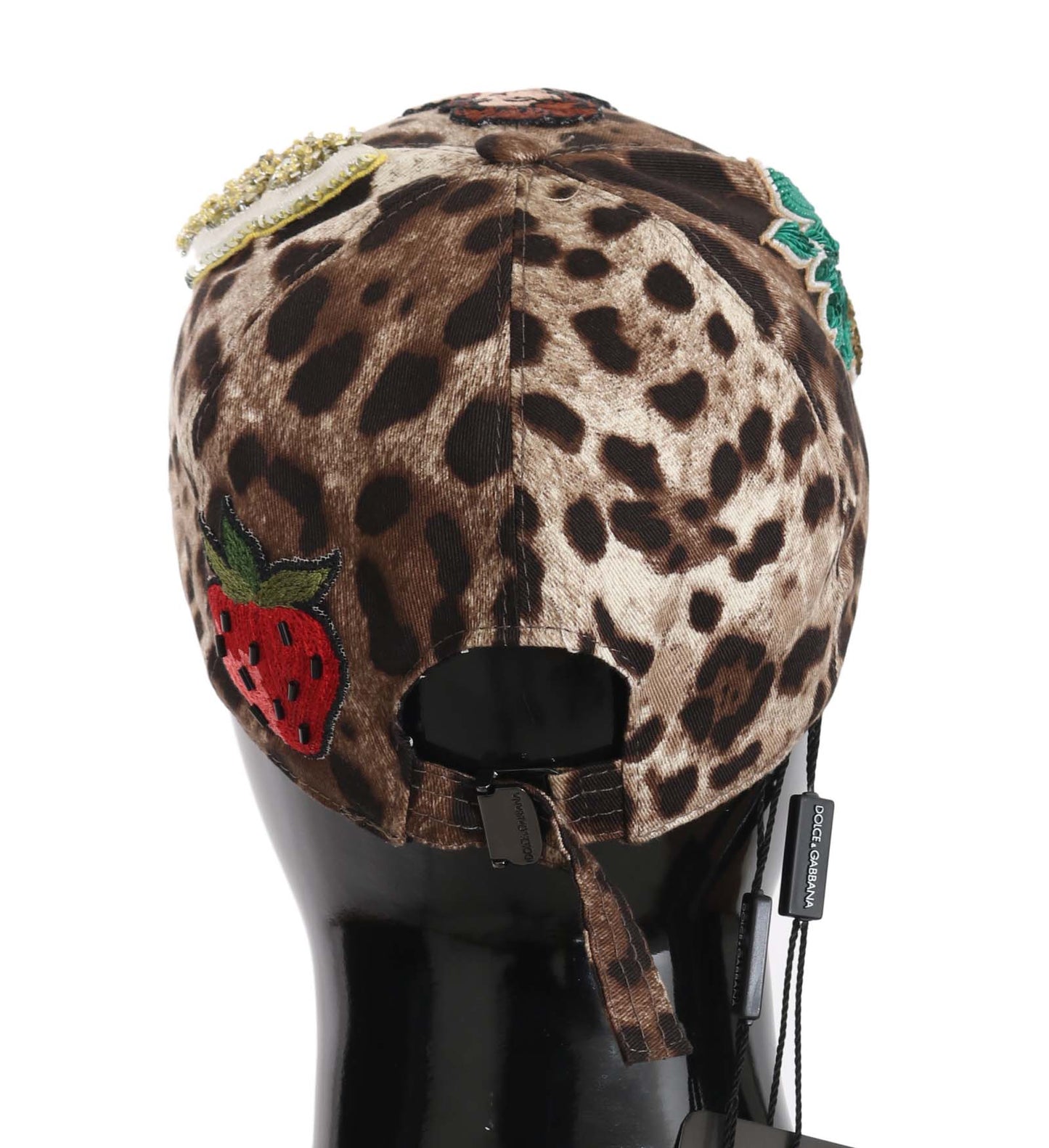 Elegante gorra de béisbol de leopardo con lentejuelas
