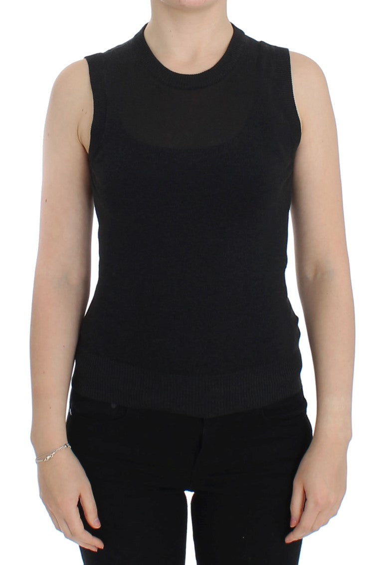 Chaleco elegante negro sin mangas