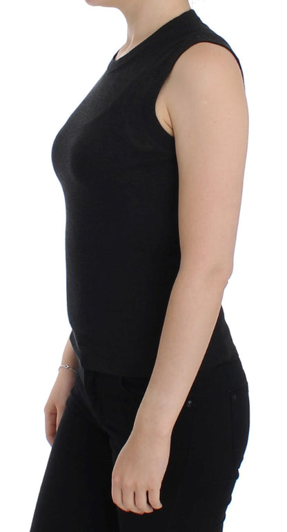 Chaleco elegante negro sin mangas