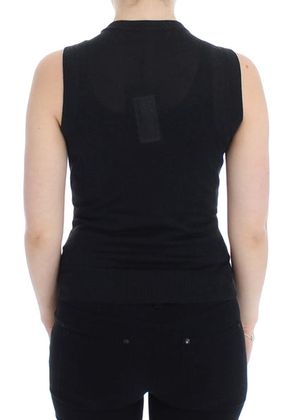Chaleco elegante negro sin mangas