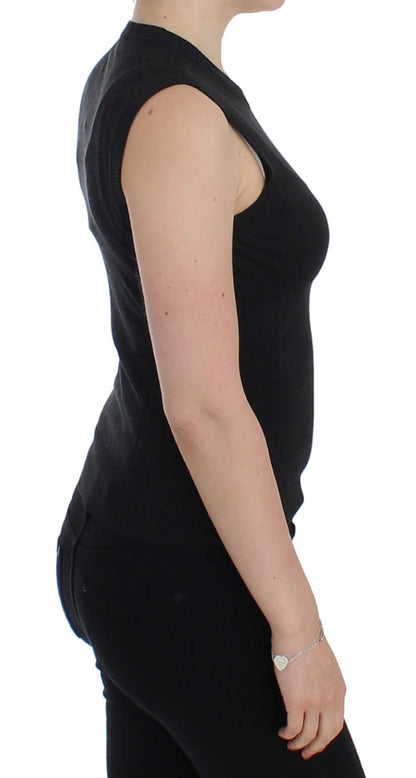 Chaleco elegante negro sin mangas