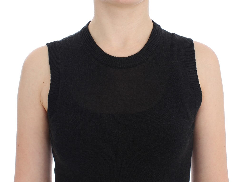 Chaleco elegante negro sin mangas