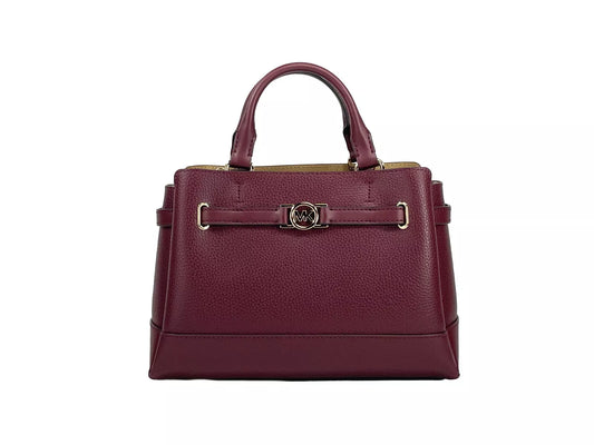 Bolso bandolera pequeño de cuero con cinturón Reed color sangre