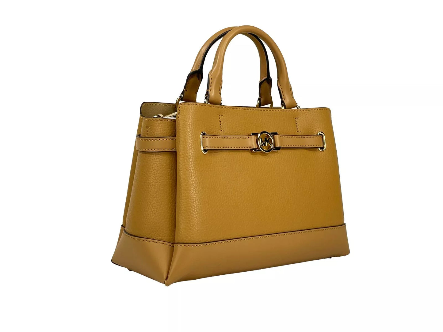 Bolso bandolera pequeño de cuero con cinturón Reed, marrón