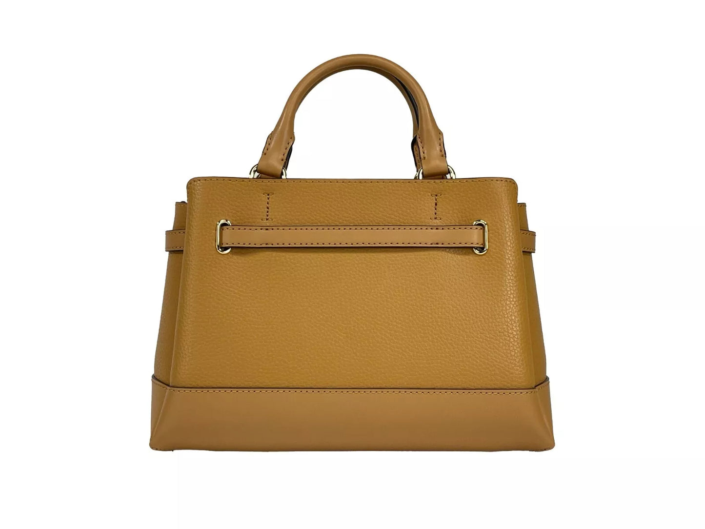 Bolso bandolera pequeño de cuero con cinturón Reed, marrón