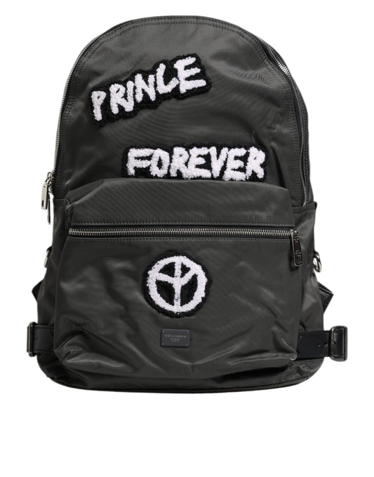 Mochila de viaje escolar Prince Forever de nailon gris
