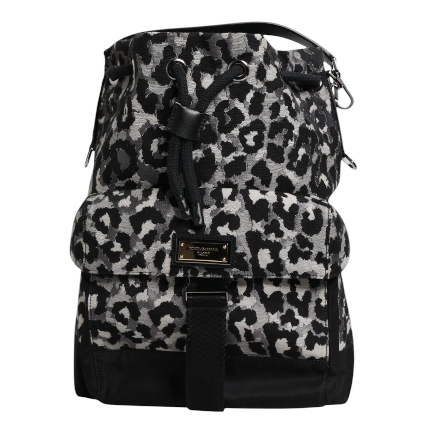 Bolso bandolera hobo de jacquard con estampado de leopardo multicolor