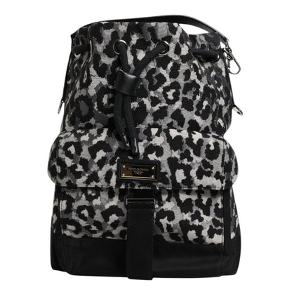 Bolso bandolera hobo de jacquard con estampado de leopardo multicolor