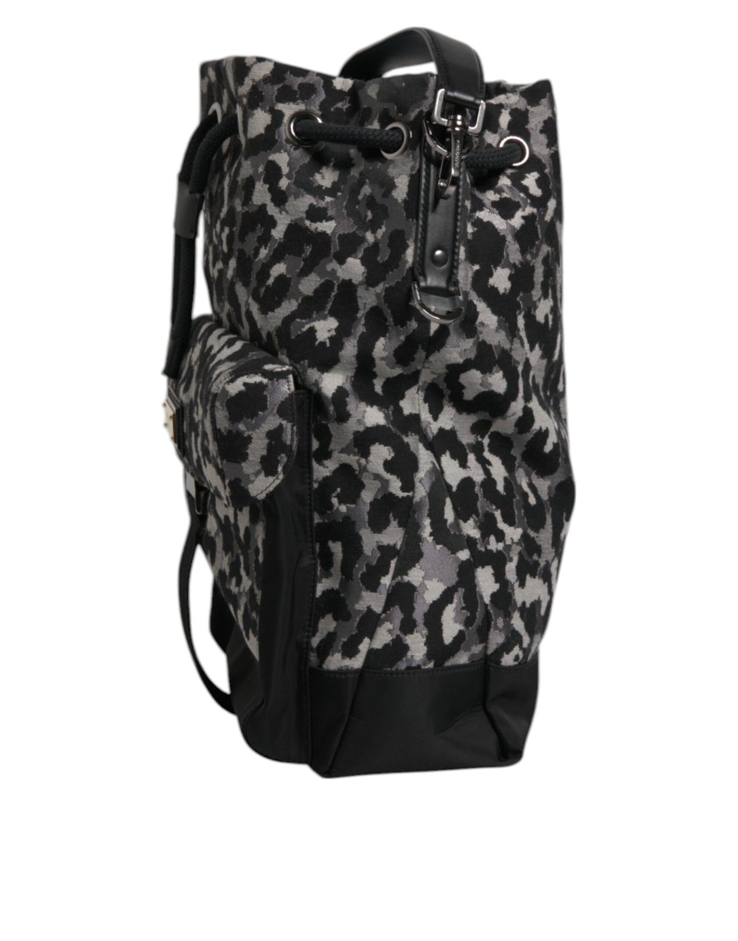 Bolso bandolera hobo de jacquard con estampado de leopardo multicolor