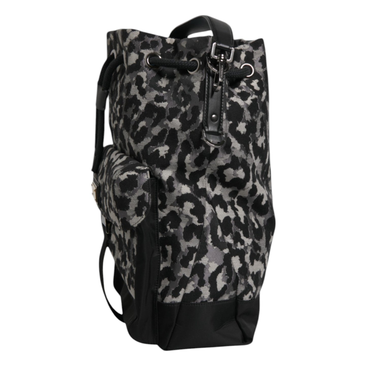 Bolso bandolera hobo de jacquard con estampado de leopardo multicolor