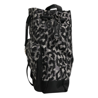 Bolso bandolera hobo de jacquard con estampado de leopardo multicolor