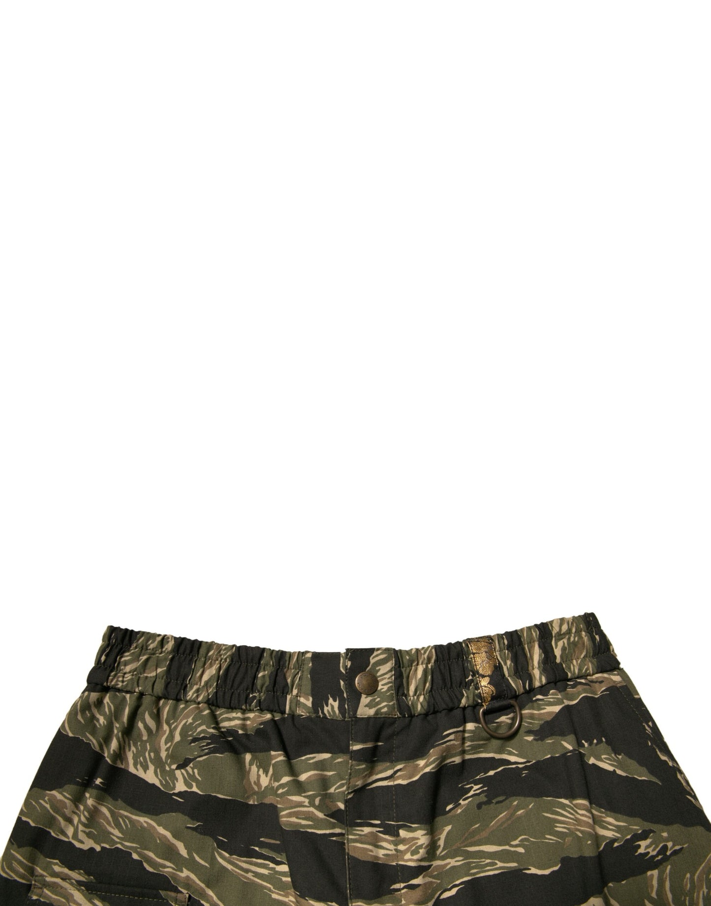 Bermudas de algodón con estampado dorado y negro