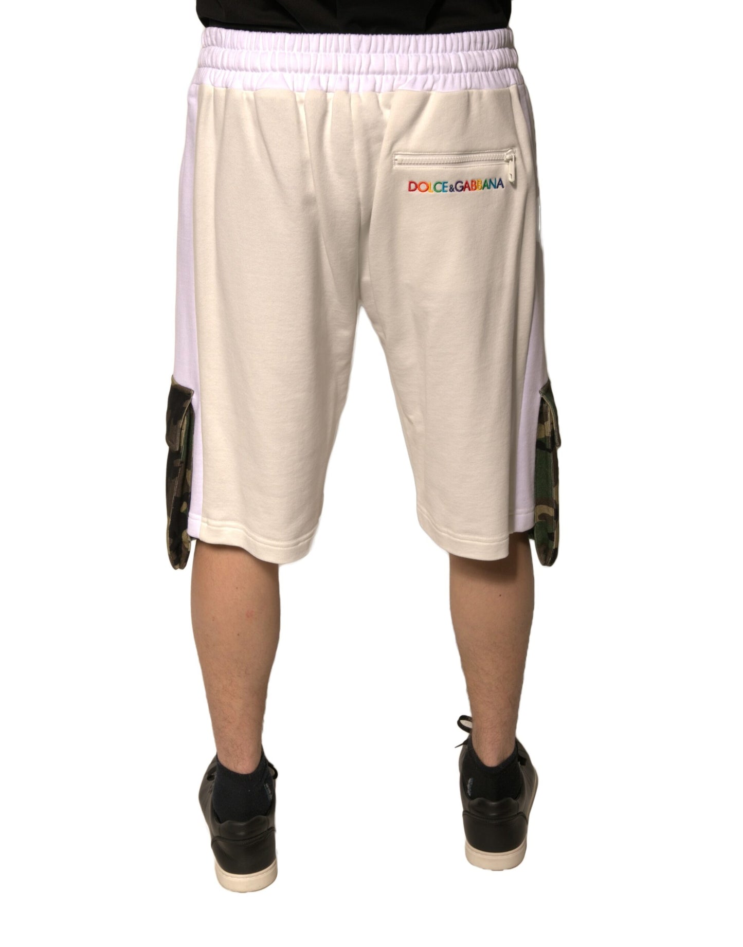 Bermudas cargo informales de algodón beige para hombre