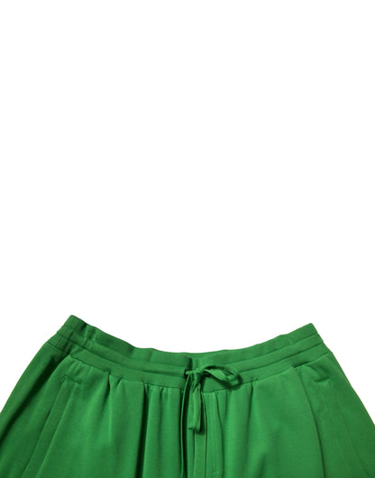 Bermudas de mezcla de algodón verde para hombre