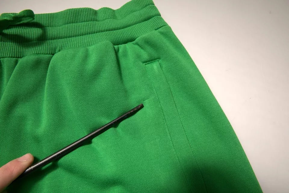 Bermudas de mezcla de algodón verde para hombre