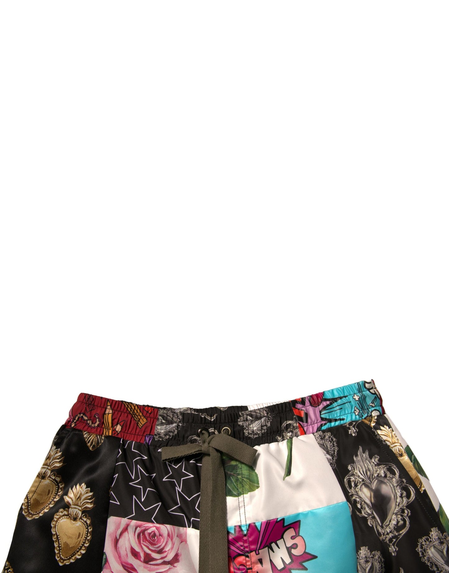 Bermudas cargo con parches multicolores