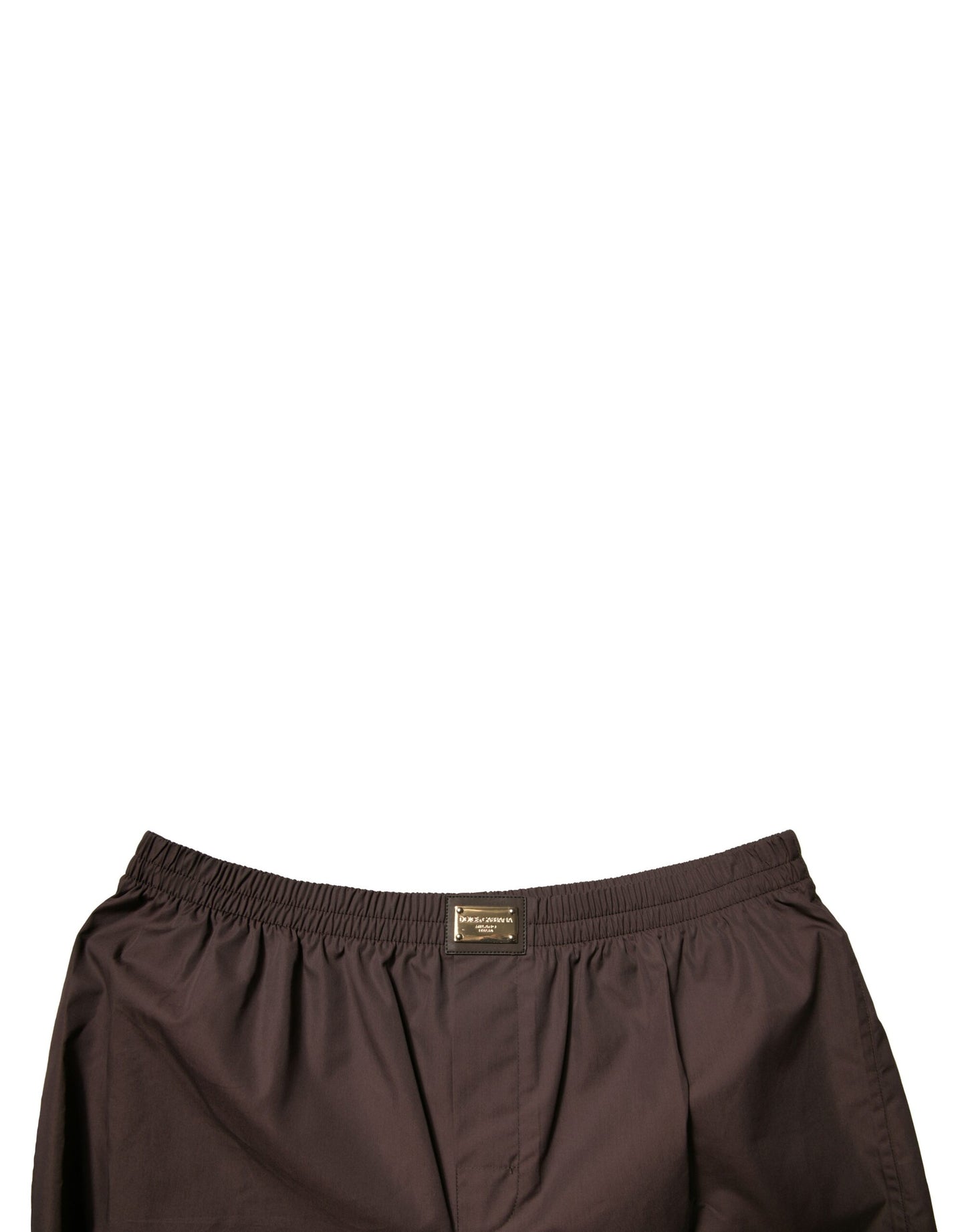 Pantalones cortos de cintura media para hombre de mezcla de algodón marrón