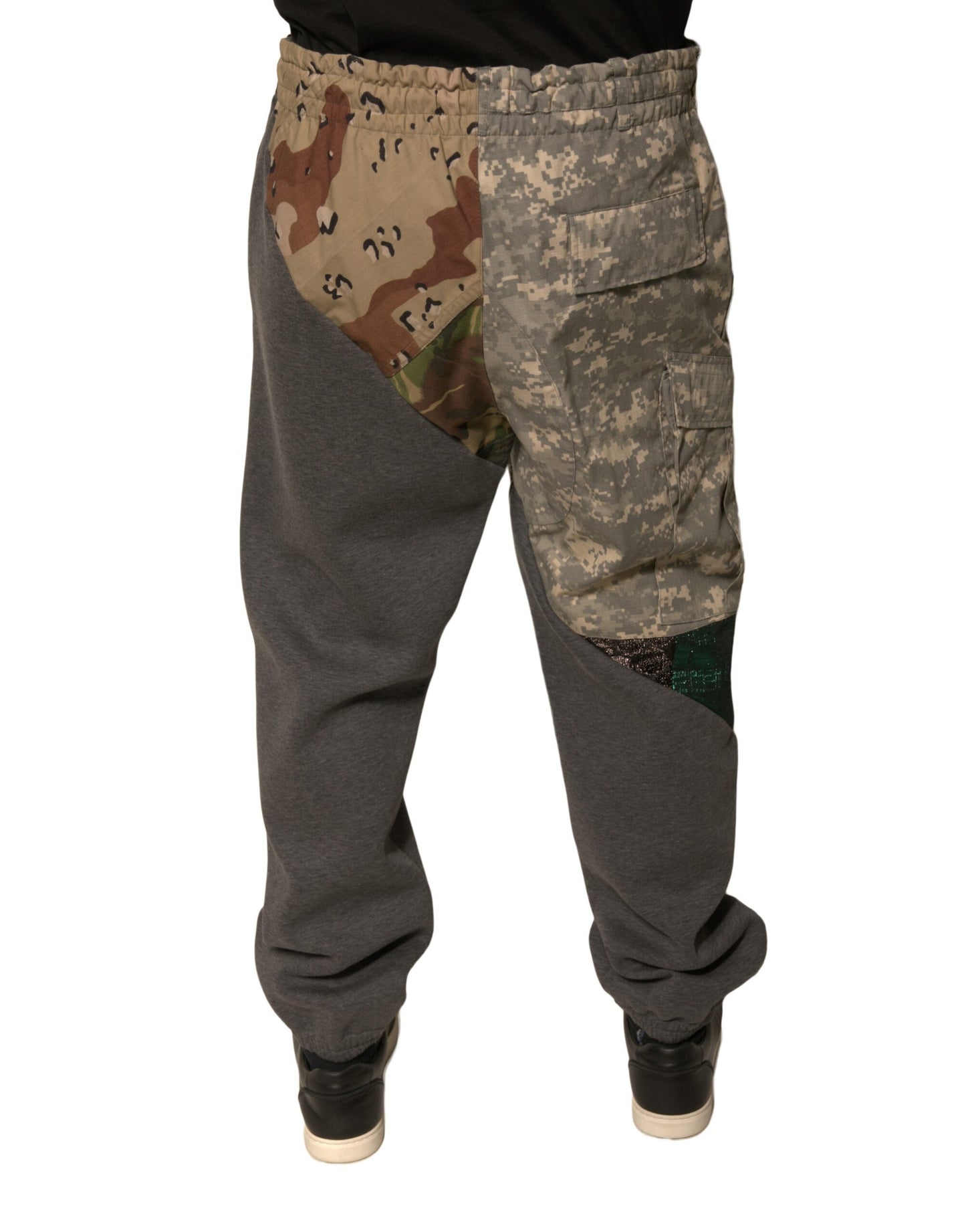 Pantalones deportivos de algodón con parches multicolores